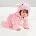 Miniatyrbillede 1 af 2: Sød dyrekostume til småbørn, baby pige dreng Halloween kostume fuzzy varm efterår vinter tøj Halloween gaver rabbit S
