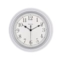 Miniatyrbillede 2 af 5: Silent Wall Clock Køkken 9 Tommer Retro Ikke-tikkende dekorativt soveværelse kontor vægur White