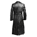 Miniatyrbillede 4 af 5: Tysk Klassisk Officer Ww2 Militær Uniform Sort Læder Trenchcoat Black M