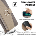 Miniatyrbild 5 av 5: För OnePlus Nord CE 3 Lite 5G/Nord N30 5G Case PU Läder Blixtlås Fickställ Cover Grey Style A OnePlus Nord CE 3 Lite