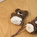 Pikkukuva 3 / 5: Syksyn ja talven asu poika tyttö vauva piirretty karhu huivi lapset kiinteä söpö plus sametti lämmin hanska lapsi muoti rento lapaset white glove