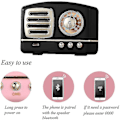 Miniatyrbilde 4 av 5: Retro Radio Bluetooth-høyttaler, Vintage Radio- Greadio Fm Radio-gave
