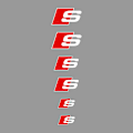 Miniatyrbilde 1 av 5: 6 stk/sett Car Styling Bremsecaliper Deksel Dekorative Dekaler Klistremerke For A3 A4 A5 A6 Q3 Q5 Q7 Rs3 Rs4 Rs5 Rs6 Rs7 Sport For S White