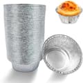 50-pack engångs aluminiumformar, 300 ml, runda engångsformar för mat