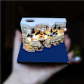 Miniatyrbilde 2 av 5: Harry Potter 2024 Kalender 3D Hogwarts Memo Block Slottskube Med Lys