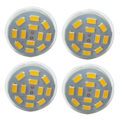 Miniatyrbillede 1 af 2: 4x 6W GU4(MR11) LED Spotlight MR11 12 SMD 5730 570 DC 12V, Varmt Hvidt