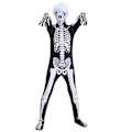Miniatyrbilde 1 av 5: Halloween Jul Halloween Klær Spoof Skeleton Jumpsuit Cosplay Skeleton Horror Toy Game Foreldre-barn Festdrakt 140