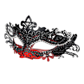 Miniatyrbillede 2 af 5: Maskerademaske, Karneval Dekorationer Venetianske Masker Til Kvinder (rød & sort)