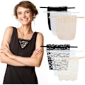 Miniatyrbild 1 av 5: 6 st damspetsar i spets, clip-on, mock camisole bh-inlägg - spetspaneler för integritet