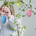 Miniatyrbild 4 av 5: 12 st Påskägg för Hängande Plast Färgglada Påskägg med Silkesband Dekorativa Påskägg för Hängande Utomhus