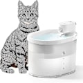 Miniatyrbild 1 av 5: Uahpet kattfontän sladdlös batteridriven kattdricksfontän Automatisk vattenfontän för katter Ultratyst kattfontän för katter och små hundar