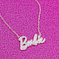 Pikkukuva 3 / 7: Barbie Crystal Script Logo kaulakoru xixl Gold