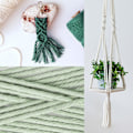 Miniatyrbillede 4 af 5: 3 Farver Macrame Garn, Macrame Reb 3mm X 100m Naturlig Macrame Co