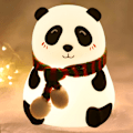 Miniatyrbillede 1 af 6: Panda Silikon Natlampe til Børn, Panda Gaver, Søde LED-lamper til Teenpigers Soveværelse, Soveværelsesdekorationer Gaver til Småbørn style2