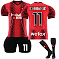 Miniatyrbild 1 av 2: AC Milan Hemmafotbollströja Barn 2023-2024 Nr 11 Ibrahimovic 22