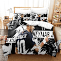 Miniatyrbild 1 av 5: Neymar Täckeöverdrag Neymar VM Fotbollsstjärna Sängkläder Set Täckeöverdrag och Kuddfodral Mjukt Färgfast Andningsbart 3D Tryckt Täckeöverdrag S Single135x200cm