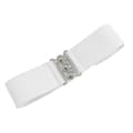 Elegant koreanskt spänne bred elastisk gördelrem för dammodebälten accessoarer White 1 pcs