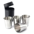 Miniatyrbilde 5 av 5: 4/2stk sett 30/70/180/320ml utendørs rustfritt stål kopper shots sett mini glass for Set 2-70ml