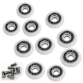 Miniatyrbillede 1 af 5: Sæt med 8 erstatningshjul til 19 mm diameter brusedør