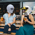 Miniatyrbillede 8 af 8: Grå Alien Maske Ujordisk Latex Halloween Gys Gris