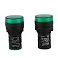 Miniatyrbillede 1 af 5: Sourcingmap 2 stk Ac220v Grøn Led Power Indikator Pilot Signal Lys Lampe 22mm Dia
