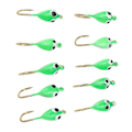 Miniatyrbilde 3 av 5: 202410 stk Isfiske Jigger med pigger Vinter Jigging Lokkemiddel Mini Kroker Tilbehør Grønn Tadpole Form