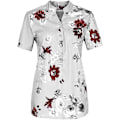 Miniatyrbild 3 av 5: Blommiga toppar för kvinnor 2023 Button Down Mode Casual Lång-/kortärmade skjortor Blus White 4X-Large