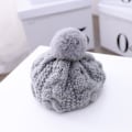 Miniatyrbilde 1 av 5: C0064 Hemp Mønster Barnestrikket Beret Ullhatt Høst Og Vinter Varmt Barn Hatt Gray