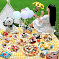 Miniatyrbillede 4 af 5: Vandtætte Foldbare Tæpper Opbevarlig Moderne Picnicmåtte Til Udendørs Camping Strand Small Flying Leaves 200x200cm