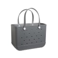 Miniatyrbillede 1 af 5: Gummipose Bogg Style Hul Vandtæt Holdbar Oversize Silikone Strand Tote Ny 2024 grey