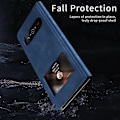 Miniatyrbilde 4 av 5: Magnettisk Klaffende Etui for Samsung Galaxy Z Fold 6, Åpen Vindu Design, Luksuriøs Forretnings-Napa Lær Skjult Stativ Slank Deksel Green For Galaxy Z Fold 6