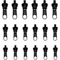 Miniatyrbild 1 av 5: 18 st Fix Zip Puller, Zipper Fixer Avtagbar Zipper Reparationssats, Omedelbar Zipper Flikar Dragkedja Byte Slider (Svart)