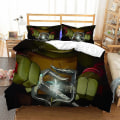 Miniatyrbild 1 av 5: 2023 Teenage Mutant Ninja Turtles Ny film Sängkläder Set Cover Örngott Set Barn Anime Rum Inredning Cover Present T-120 AU Double-180x210cm