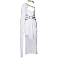 Pikkukuva 2 / 2: Halloween-asu Kleopatra-teemainen juhlamekko Pitkä hame Cosplay-asu White L