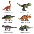 Oenux Mini Jurassic Stegosaurus Saichania Solid Pvc Dinosaur World Animal Model Action Figures Samlelegetøj Til Børn 6pcs