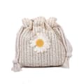Stråstrandtasker med snøre, blomsterbroderede tasker, damer, blonde-crossbody-håndtasker til rejser-HY White