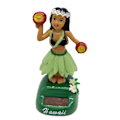 Pikkukuva 1 / 5: 1 Pack aurinkoenergialla toimiva Hula Girl Bobble Shaking Head Doll Car Dashboard Dancing Light green Mushroom