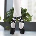 Miniatyrbillede 3 af 5: Ballet Pointe Sko Piger Kvinder Bånd Ballerina Sko med Tå Pads style2914