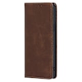 Miniatyrbillede 5 af 5: For Honor X7a 5G Calf Texture Phone Case Magnetisk Autoabsorberet Pung Læder Stand Cover-Brun Brown, Brown Style E Honor X7a 5G
