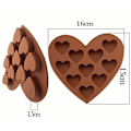 Miniatyrbilde 5 av 5: Hjerteformet silikonform Sjokoladeform for fondantkake