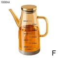 800/1000ml Olivoljedispenser Bärbar Oljeflaska i Glas Kök Matlagning Amber color 1000ml