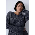 Miniatyrbillede 2 af 5: Kvindes Langærmet Sweaterkjole Rundhals Trøje Sweatshirt Minikjole 2023 Trendy dark gray M