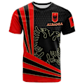 Pikkukuva 5 / 5: Jalkapallo Albania Pelipaita 2025 Jalkapallojoukkue T-paita 3D T-paidat Dark Grey XXL