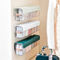 Miniatyrbild 2 av 5: Vägghängande Transparent Underkläder Trosor Strumpor Förvaringslåda Garderob Organizer För sovrum white
