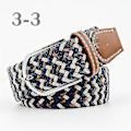 Miniatyrbilde 1 av 2: Herrebelter Bursdagsgave Midjebelteflett Klassisk spenne linning Justerbar blandet 3 farger Beige Coffee Blue