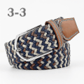 Miniatyrbillede 1 af 2: Herre bælter Fødselsdagsgave Talje bælte fletning Klassisk spænde linning Justerbar blandet 3 farver Beige Coffee Blue