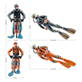 Miniatyrbillede 3 af 4: Realistisk Ocean Adventure Team Model Playset 4PCS Underwater Adventure Figur Model Legetøj Scuba Dykker Legetøjsfigurer Undersøisk Scene Kognitive Legetøj