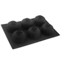6-hulls silikonbakeform, matkvalitets varmebestandig blåbærformet form for baking Black