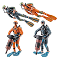 Miniatyrbillede 2 af 4: Realistisk Ocean Adventure Team Model Playset 4PCS Underwater Adventure Figur Model Legetøj Scuba Dykker Legetøjsfigurer Undersøisk Scene Kognitive Legetøj