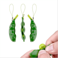Pikkukuva 3 / 5: 6-osaiset dekompressioherneet pod avaimenperä Edamame-avaimenperä Stress relief leluherneet riipus avaimenperä